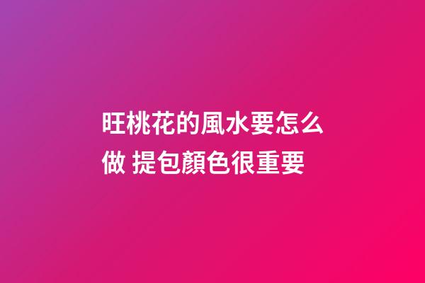 旺桃花的風水要怎么做 提包顏色很重要